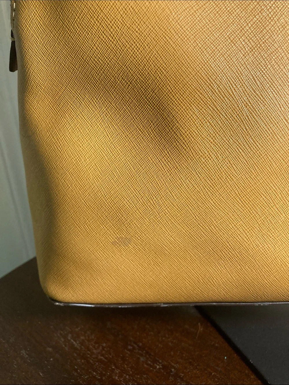 Michael Kors Saffiano Cindy Leather Dome Satchel in Mustard